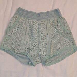 Lined Lace Miami Shorts in Blue